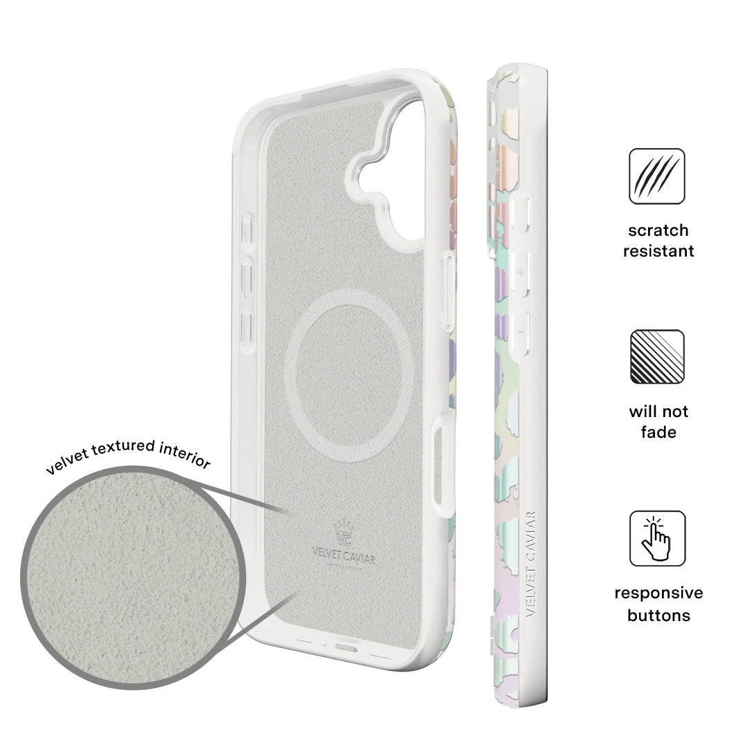 White Opal Leopard iPhone Case