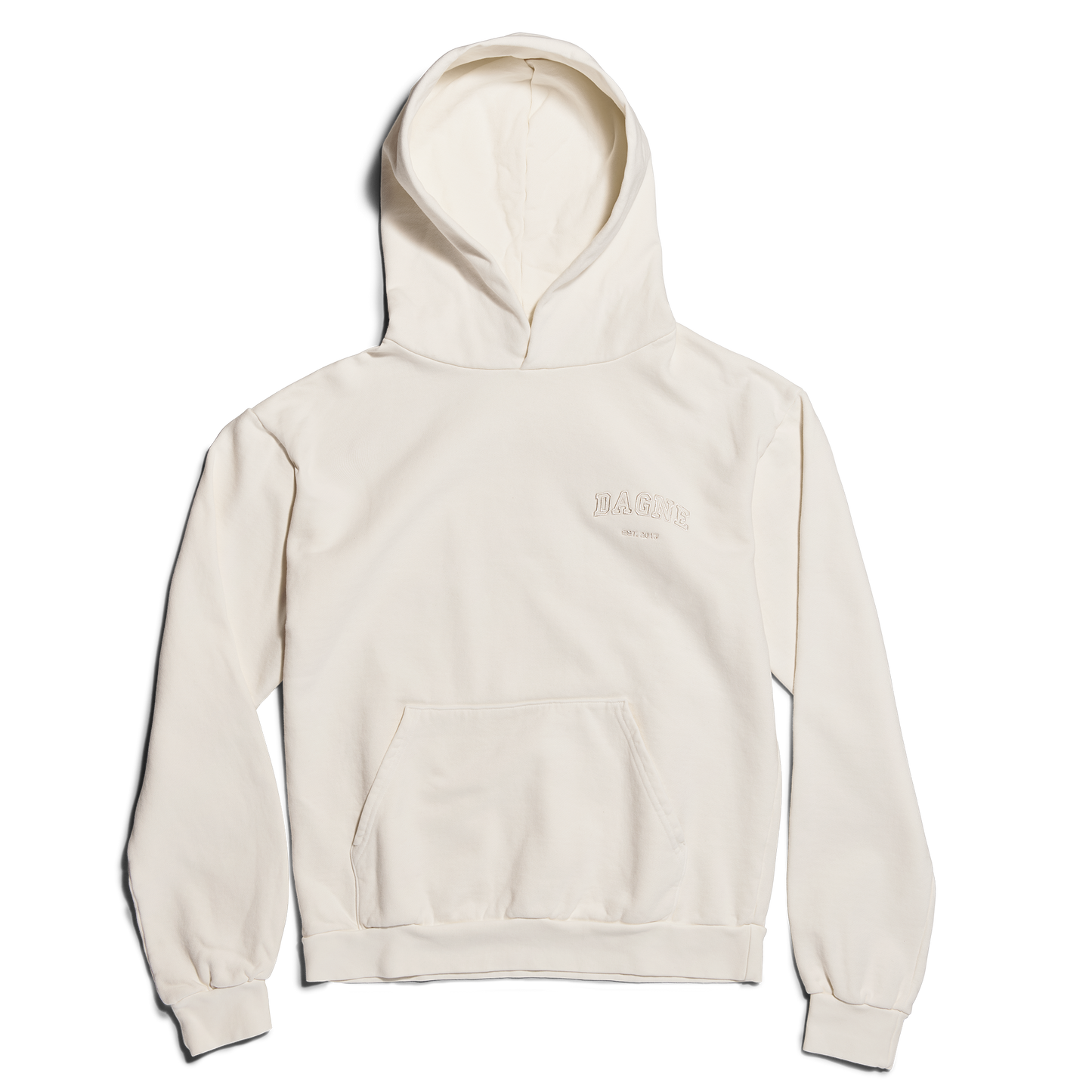 Varsity Logo Hoodie in Moonbeam, XL
