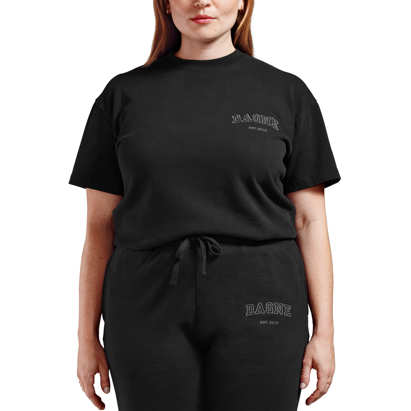 Varsity Logo T-shirt in Onyx, Medium