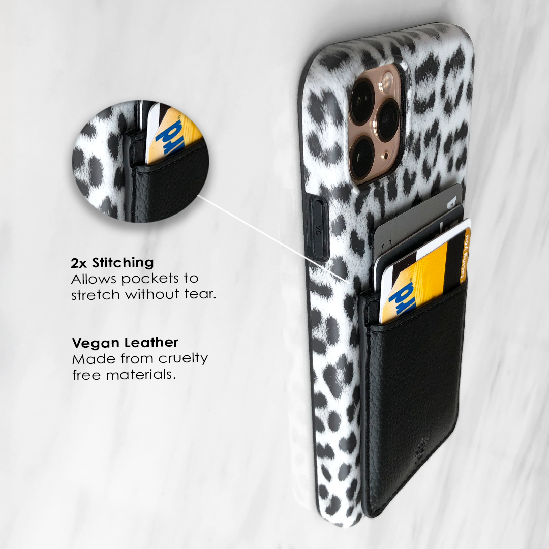 Black Leather Phone Wallet