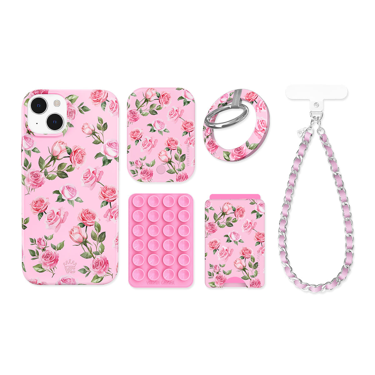 Baby Pink Roses iPhone Bundle Set