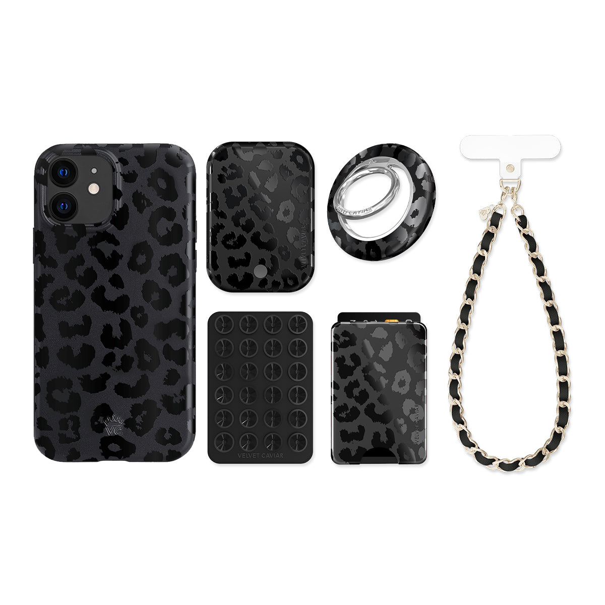 Black Leopard iPhone Bundle Set