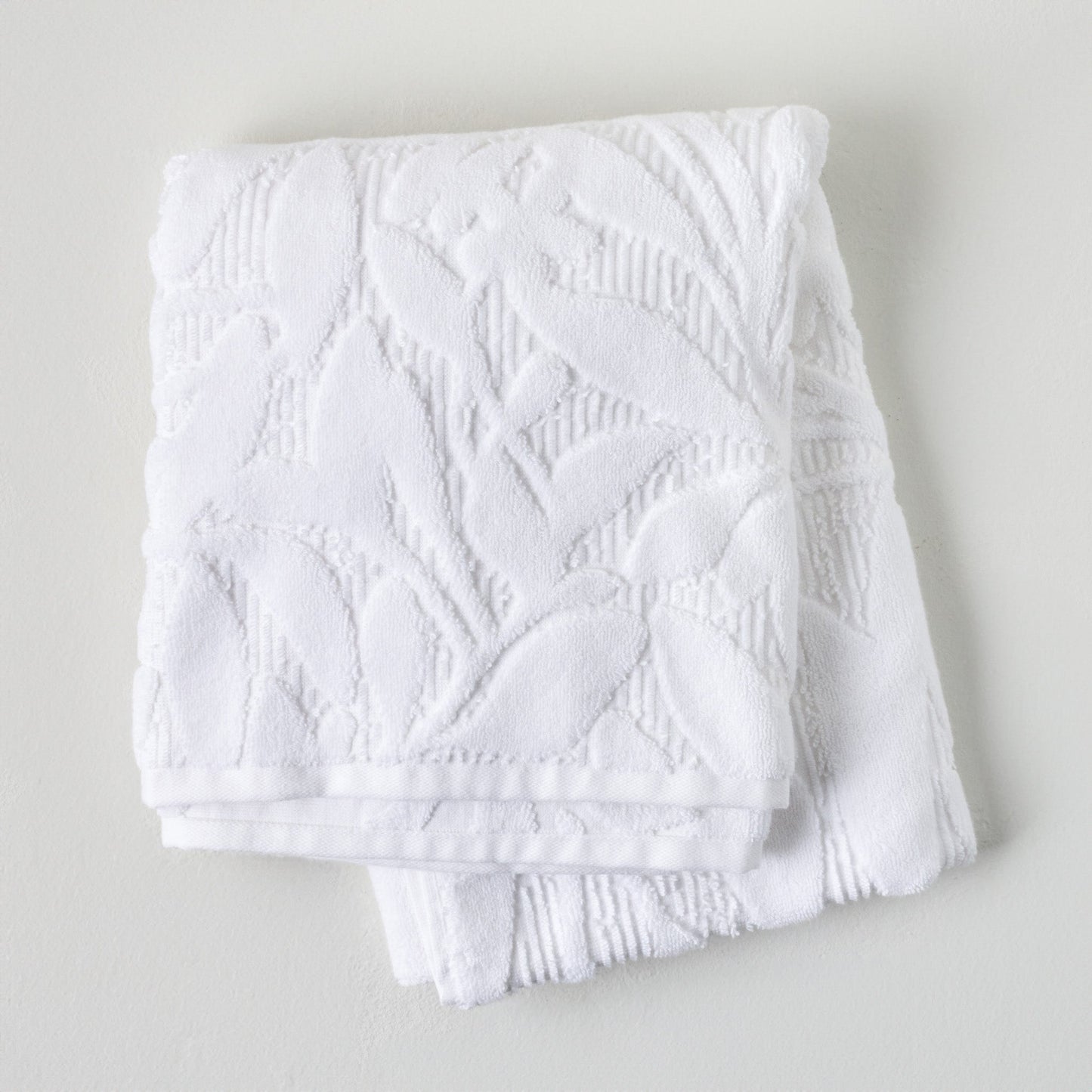 White Esme Floral Towel