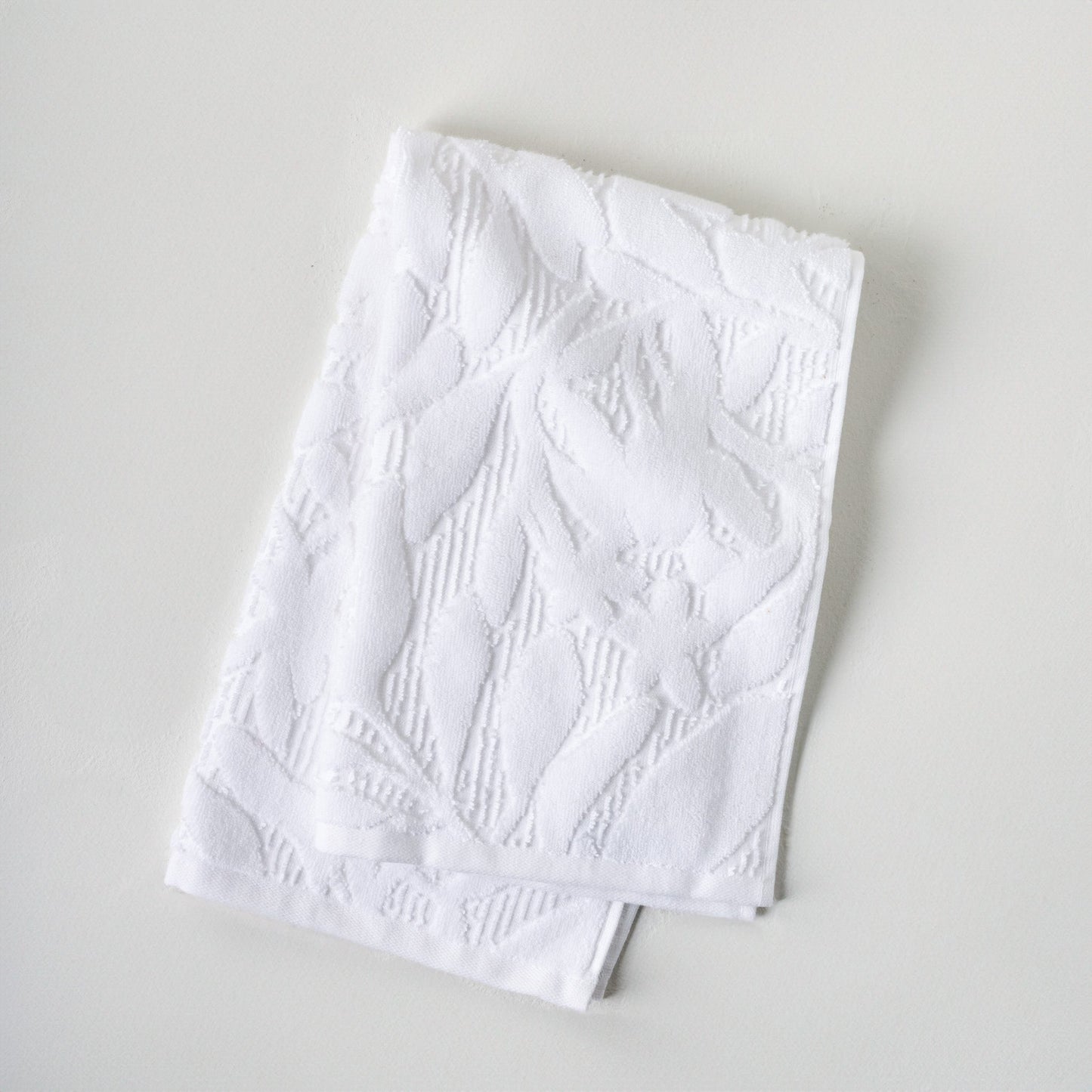 White Esme Floral Towel