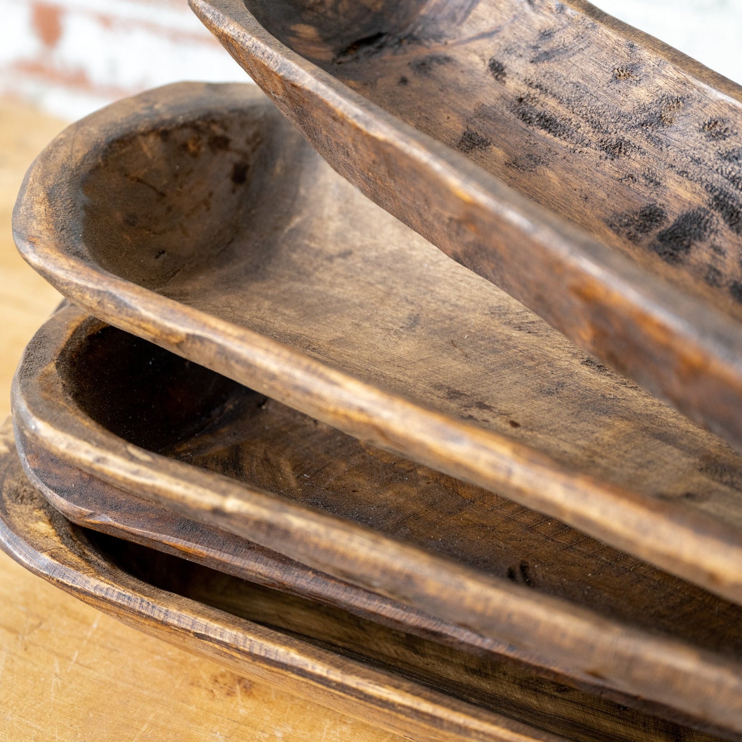 19" Found Wooden Dough Bowl
