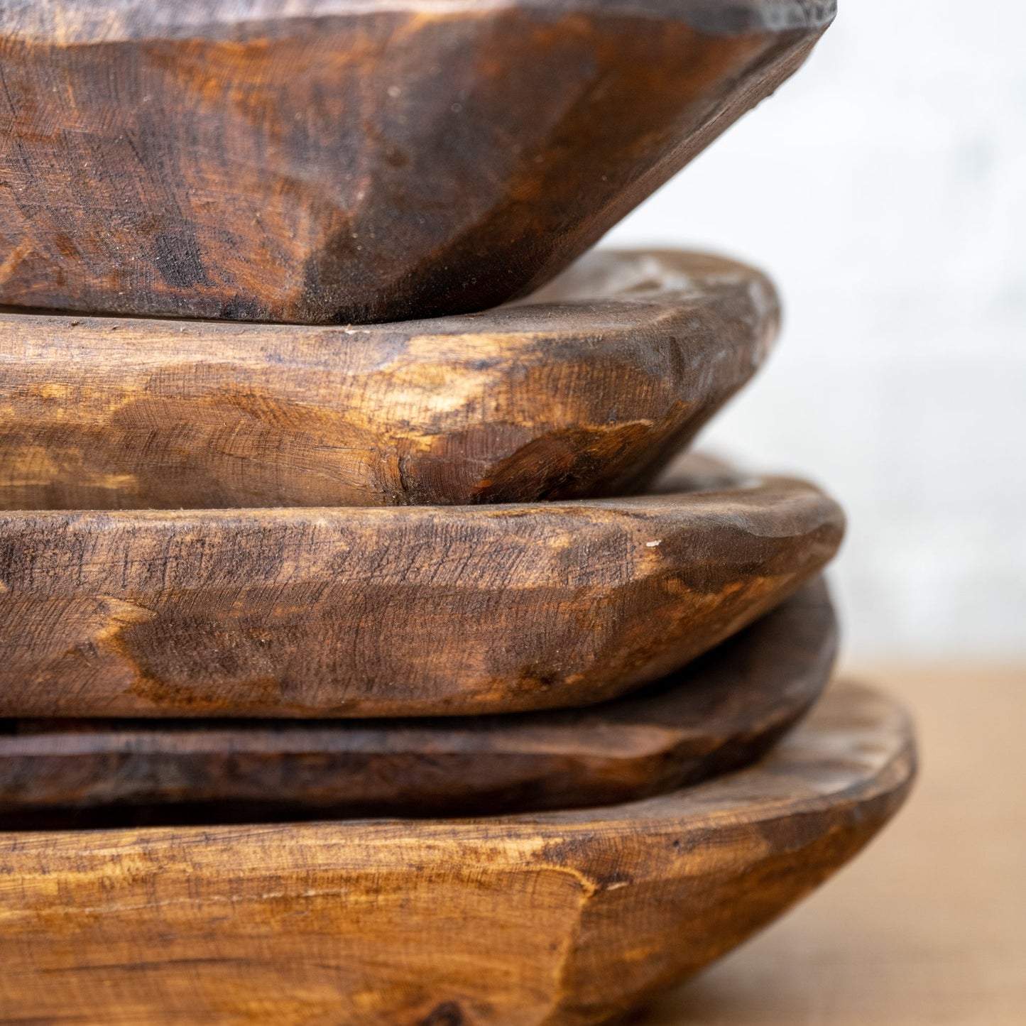19" Found Wooden Dough Bowl