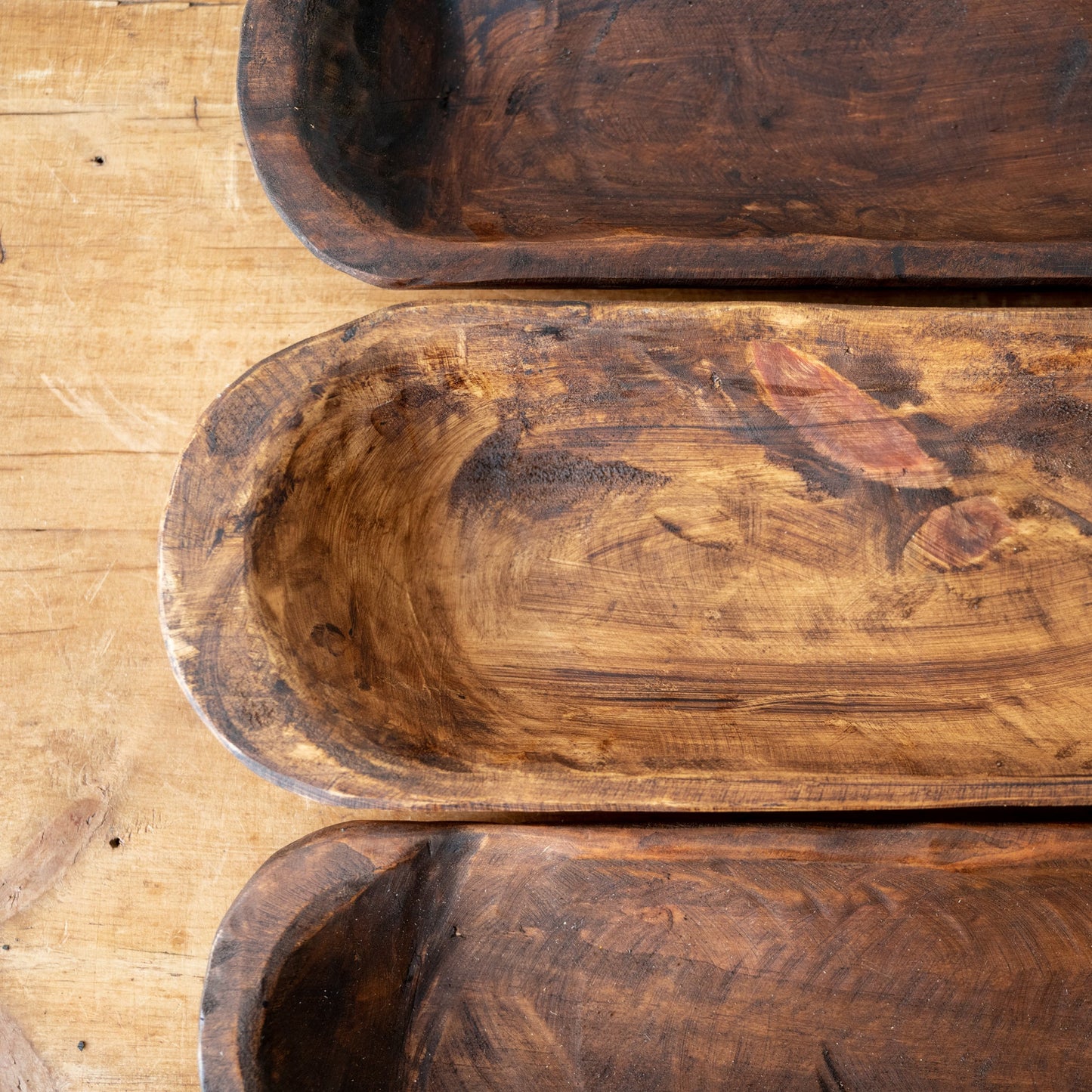 19" Found Wooden Dough Bowl