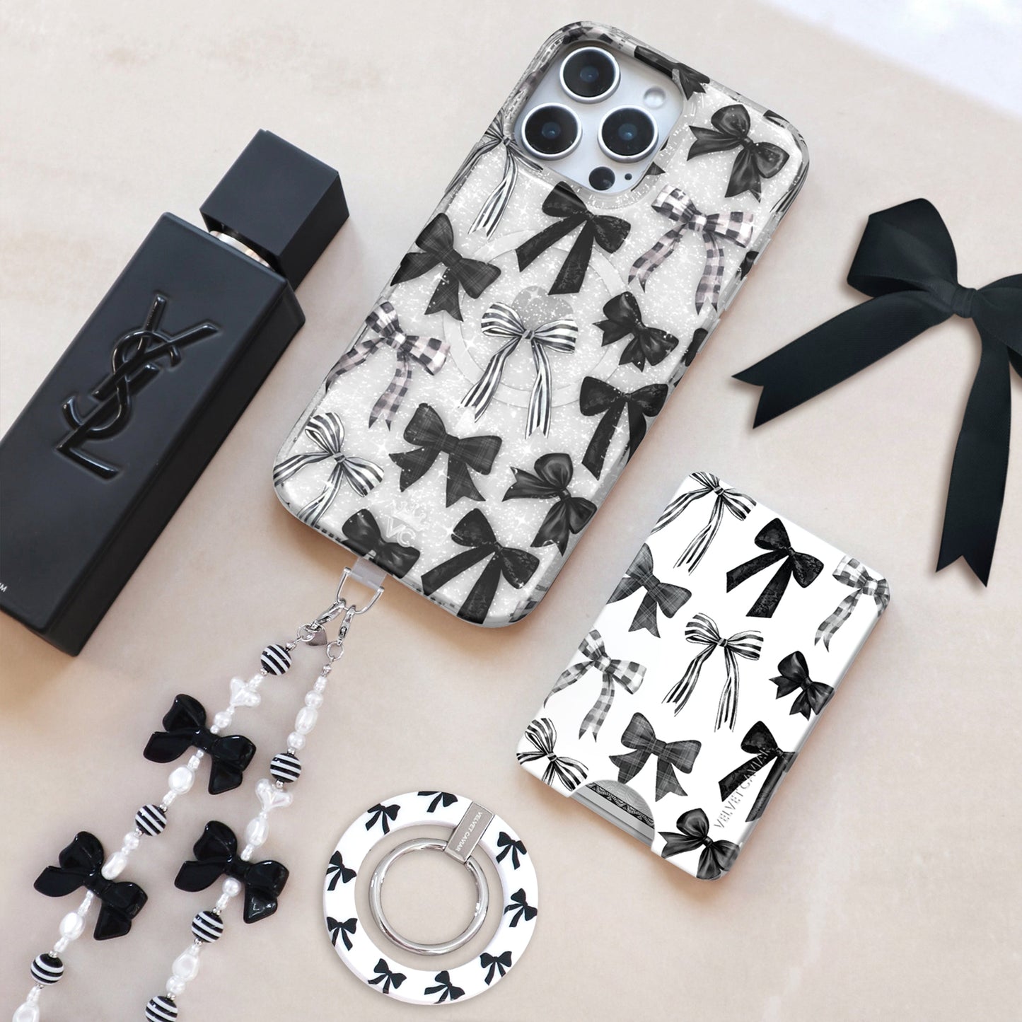 Black Bows MagSafe Grip Ring