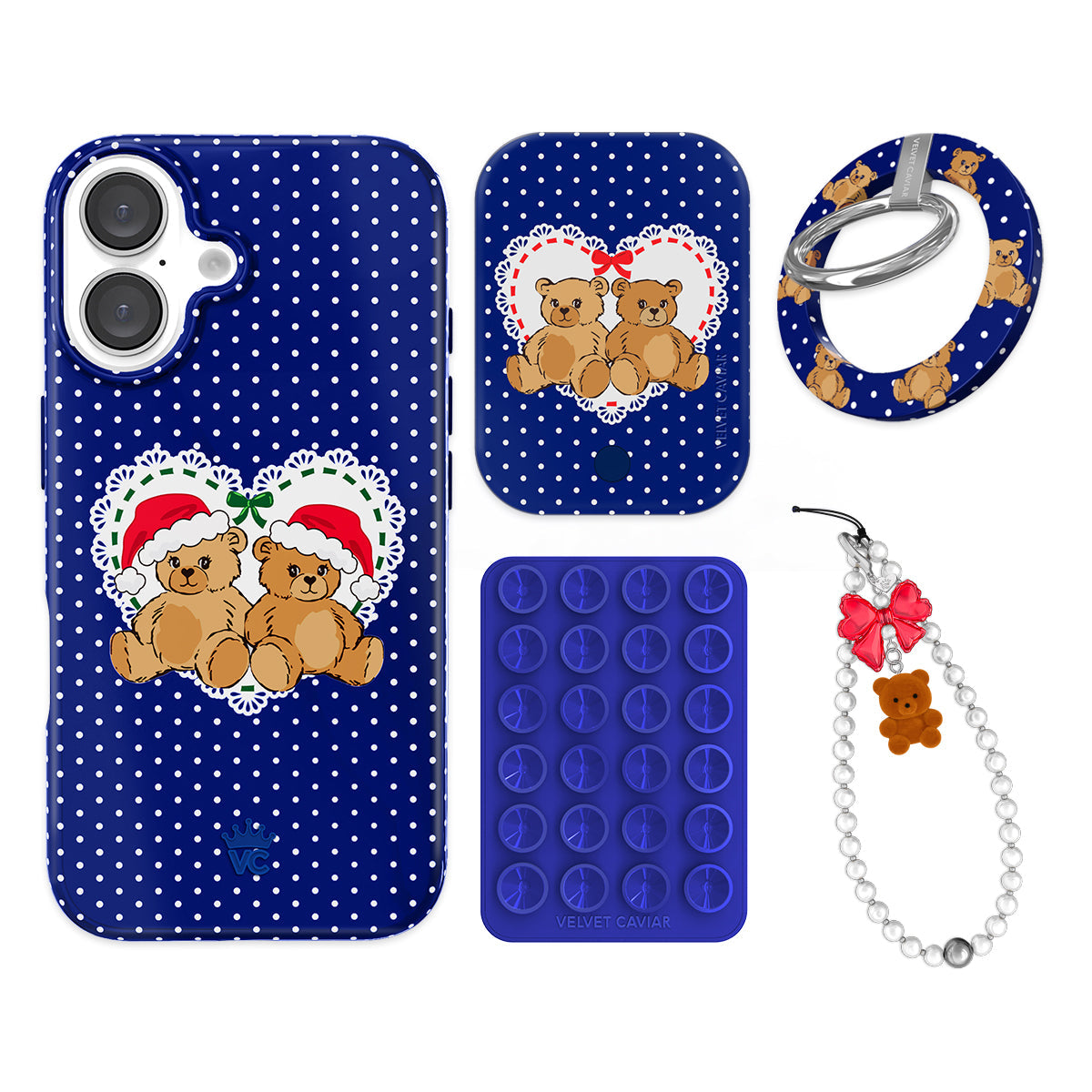 Winter Teddy iPhone Bundle Set - Grip