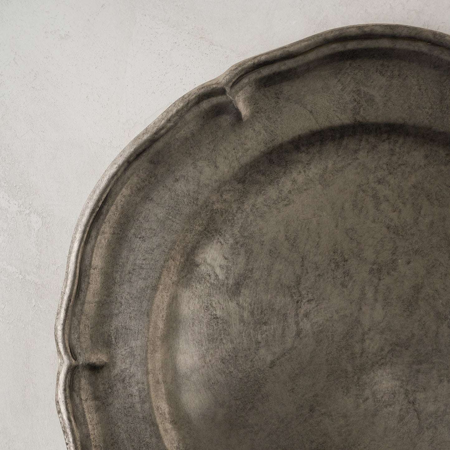 Vintage-Inspired Pewter Charger