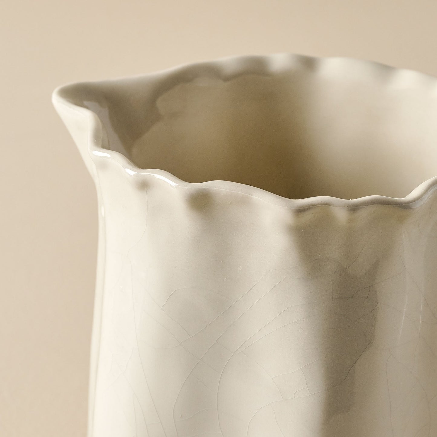 Vintage-Inspired Crackle Pitcher