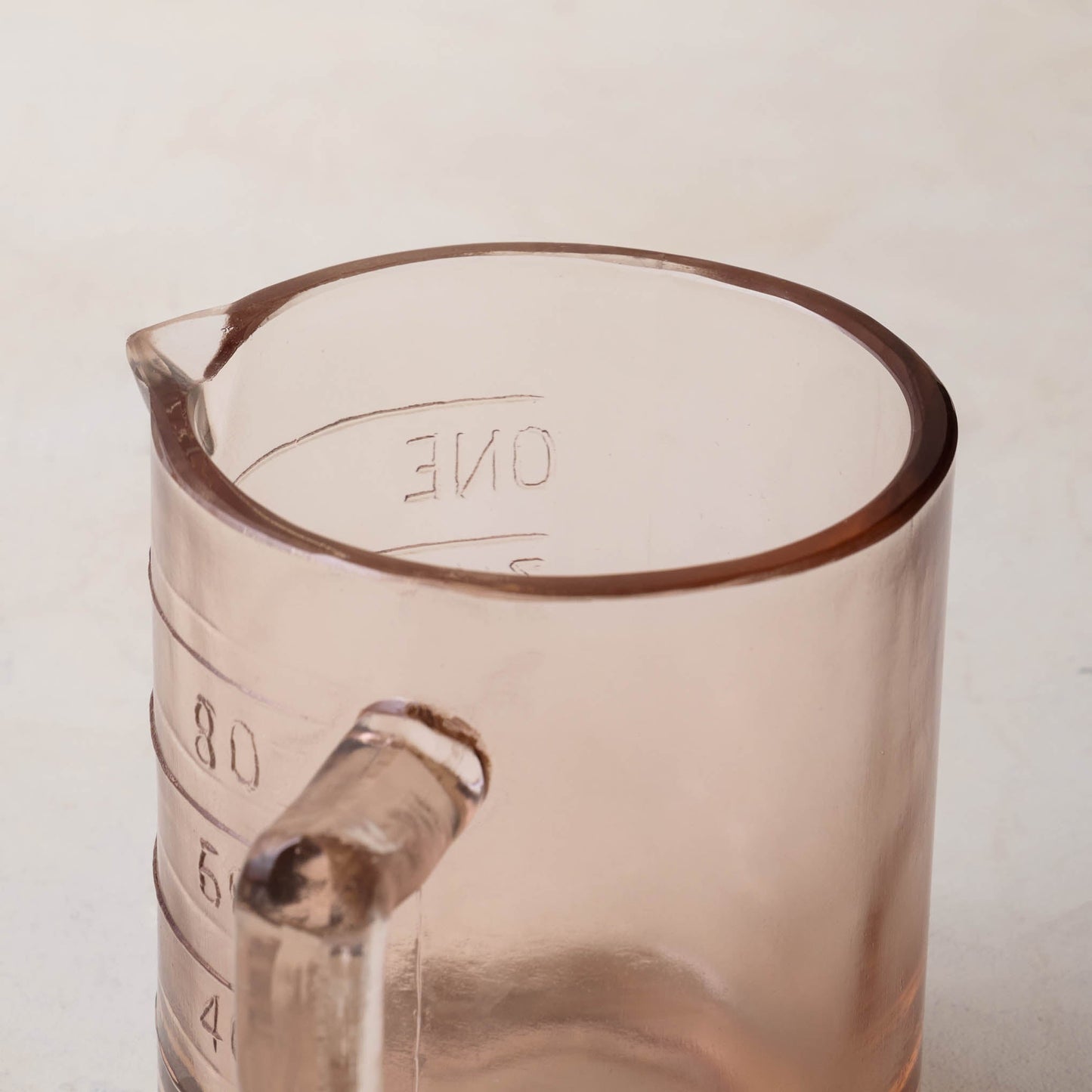 Blush One Cup Glass Measuring Cup