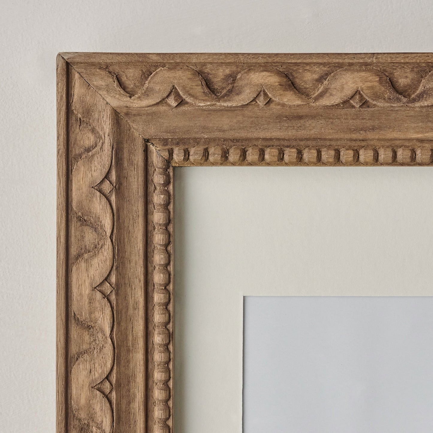 Willa Antiqued Wood Wall Frame with Matte