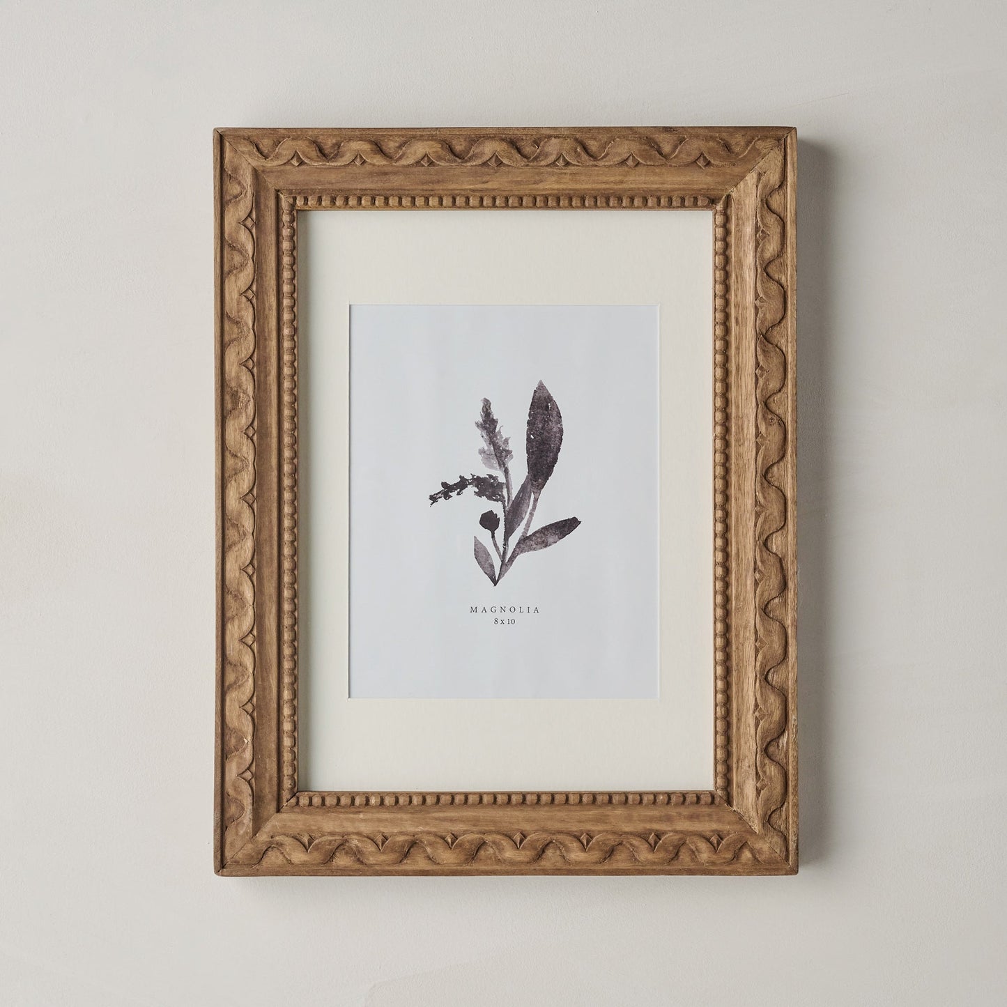 Willa Antiqued Wood Wall Frame with Matte