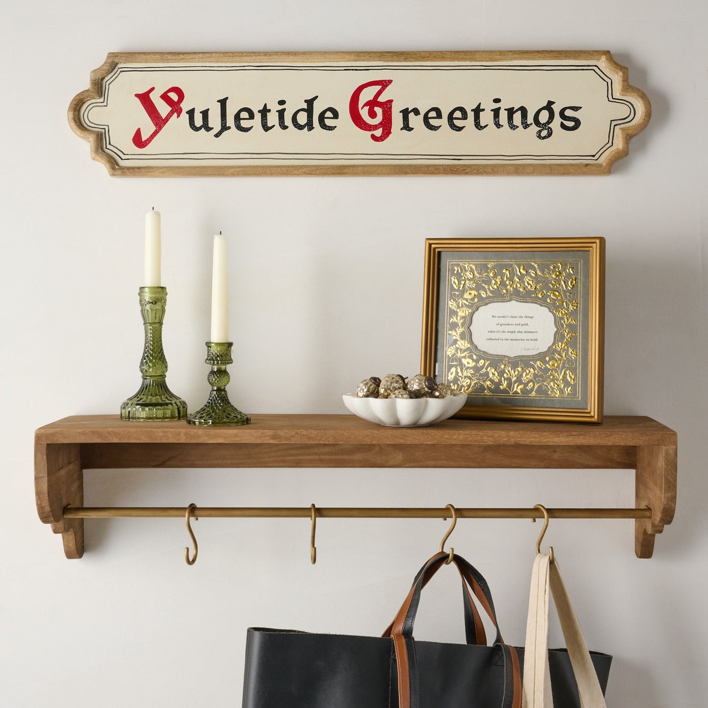 Antique Green Glass Taper Holder