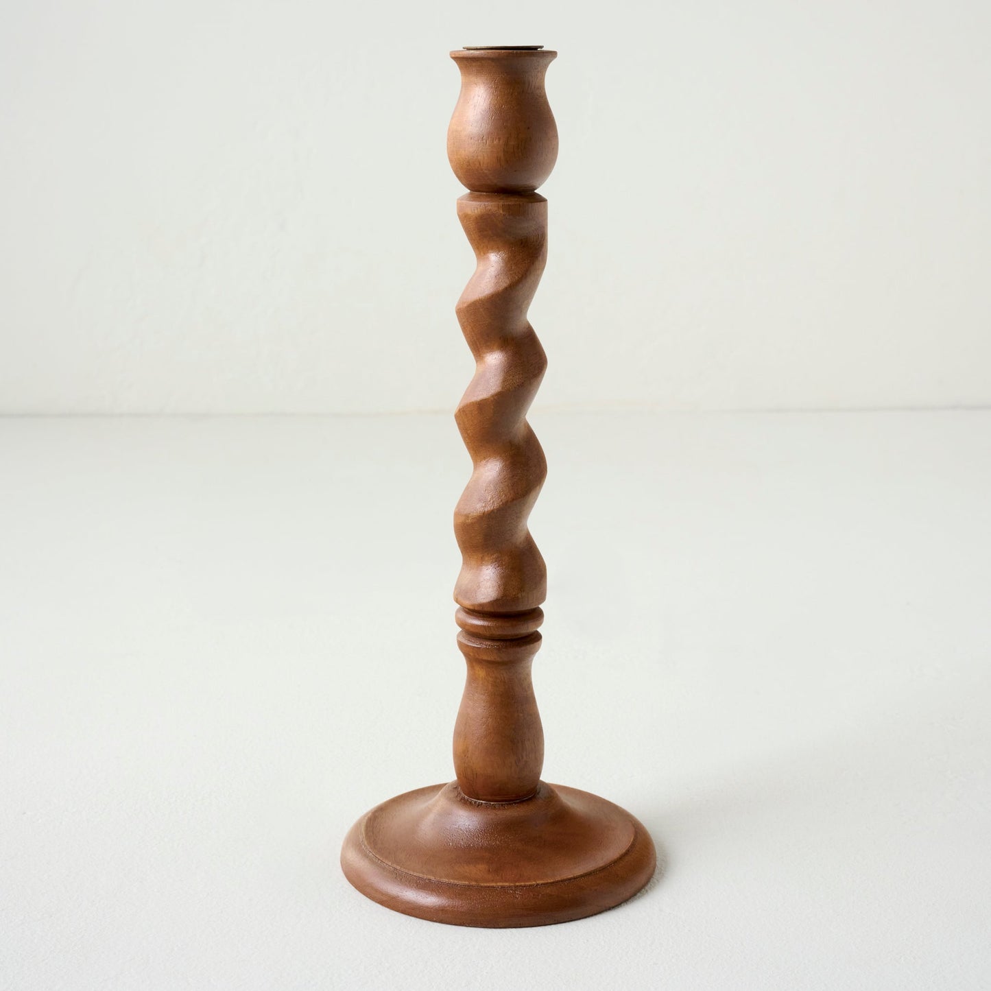 Wooden Barley Twist Taper Holder