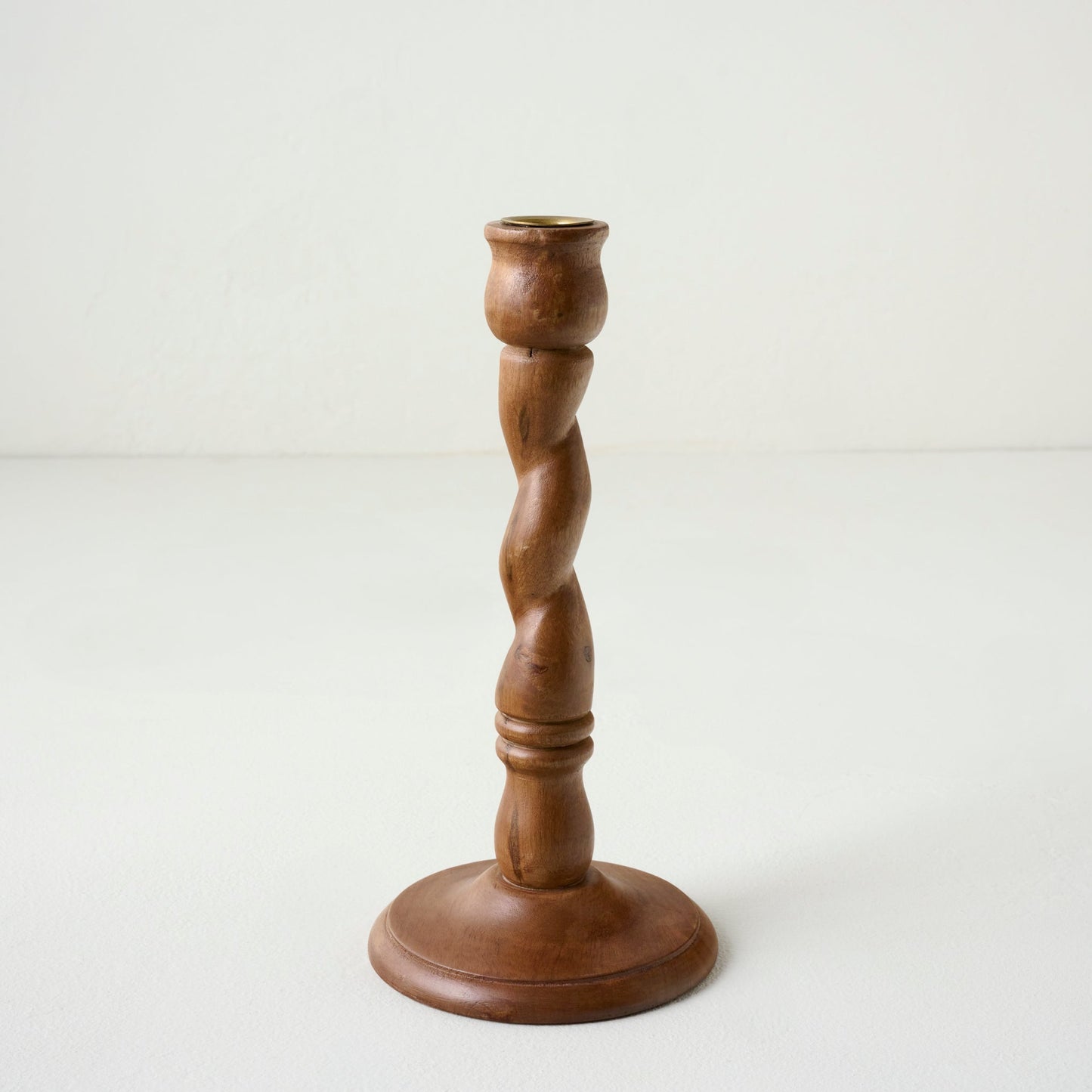 Wooden Barley Twist Taper Holder