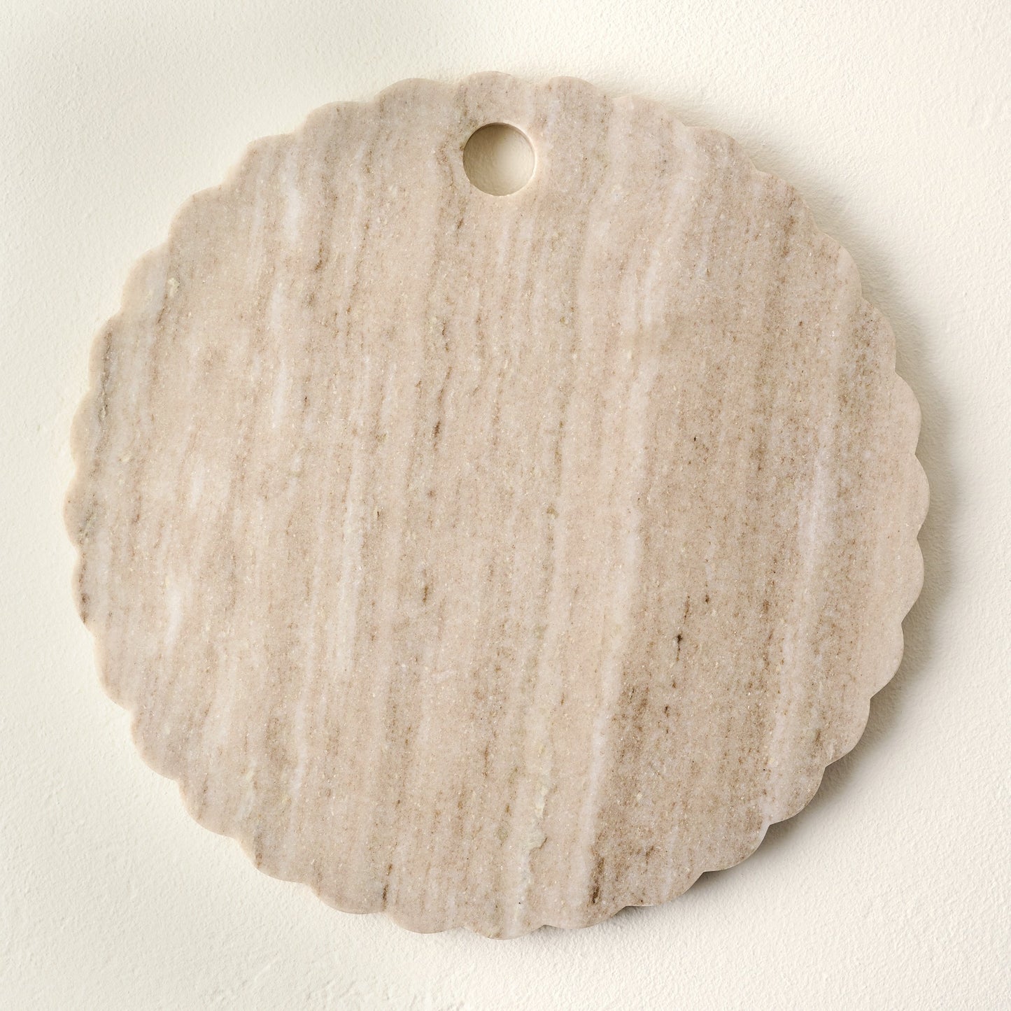 Warm Marble Scalloped Serving Board