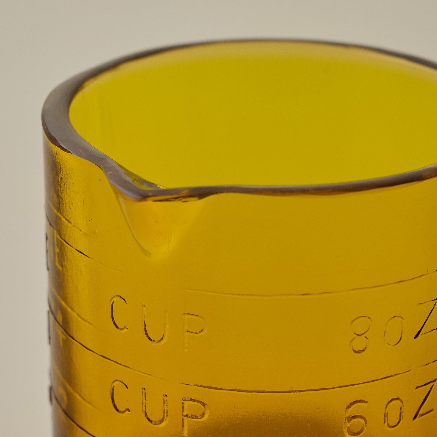 Amber One Cup Glass Measuring Cup