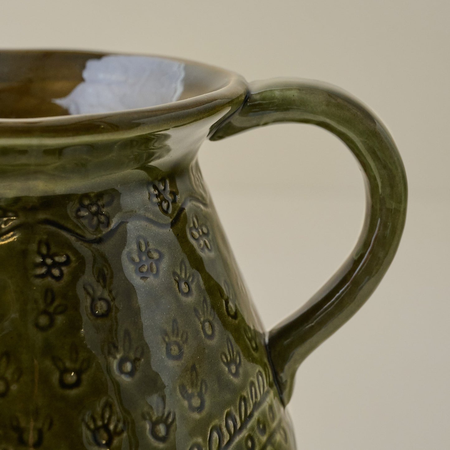 Beatrice Carved Floral Pitcher