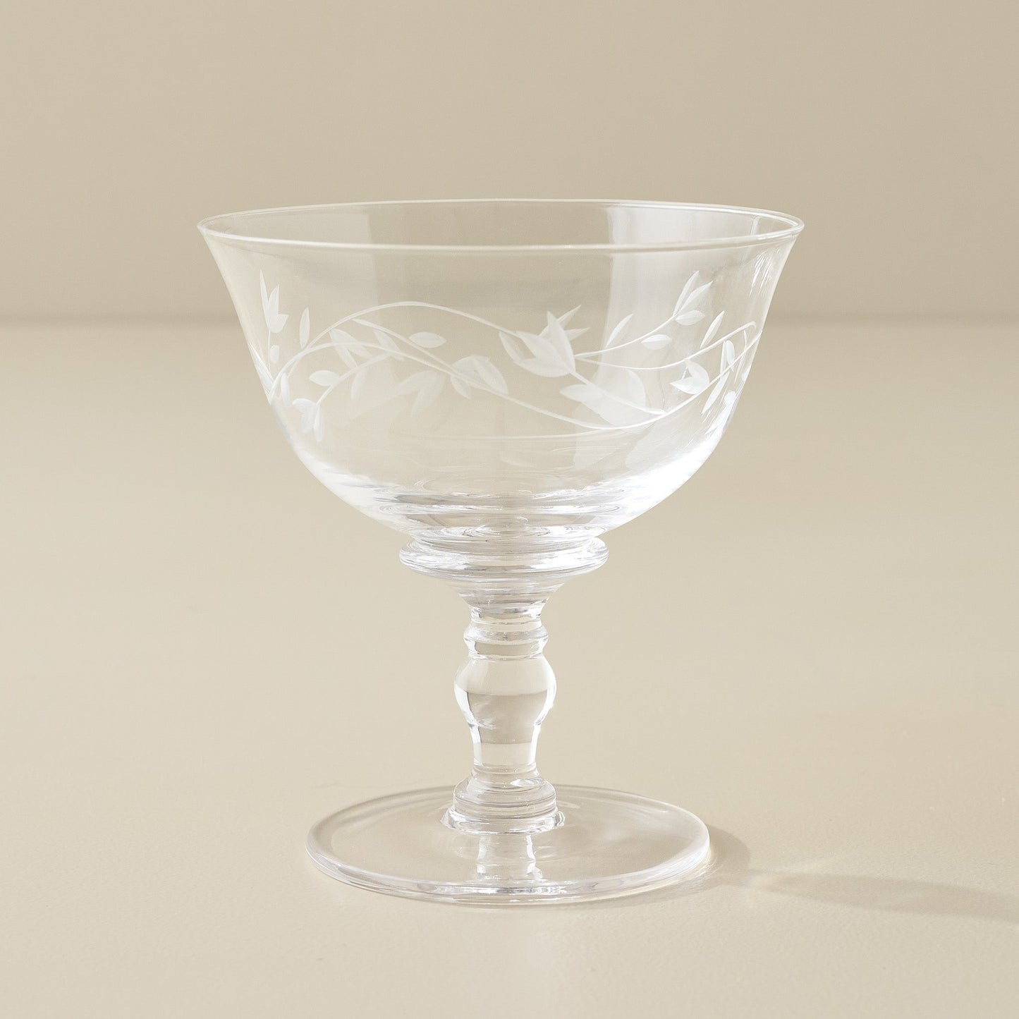 Vintage-Inspired Etched Glass Drinkware Bundle
