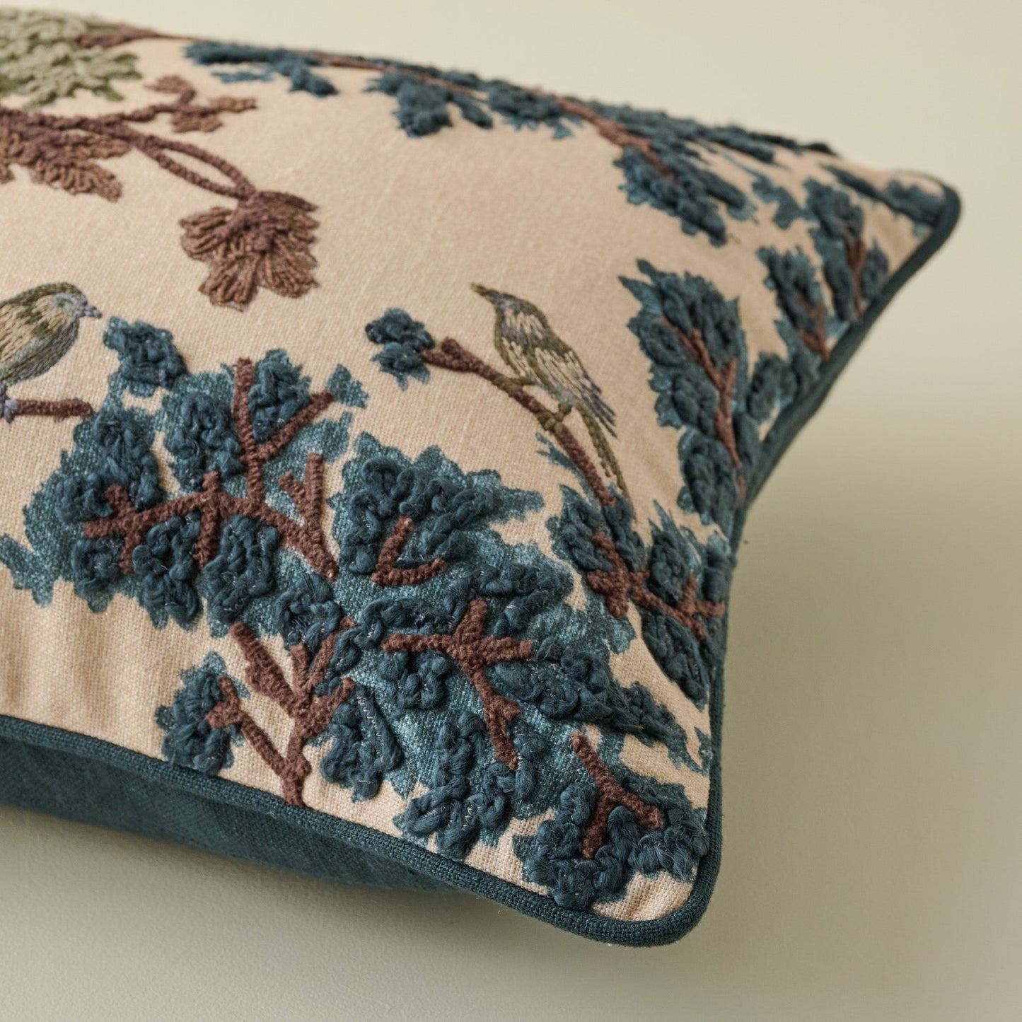Bennett Embroidered Lumbar Pillow