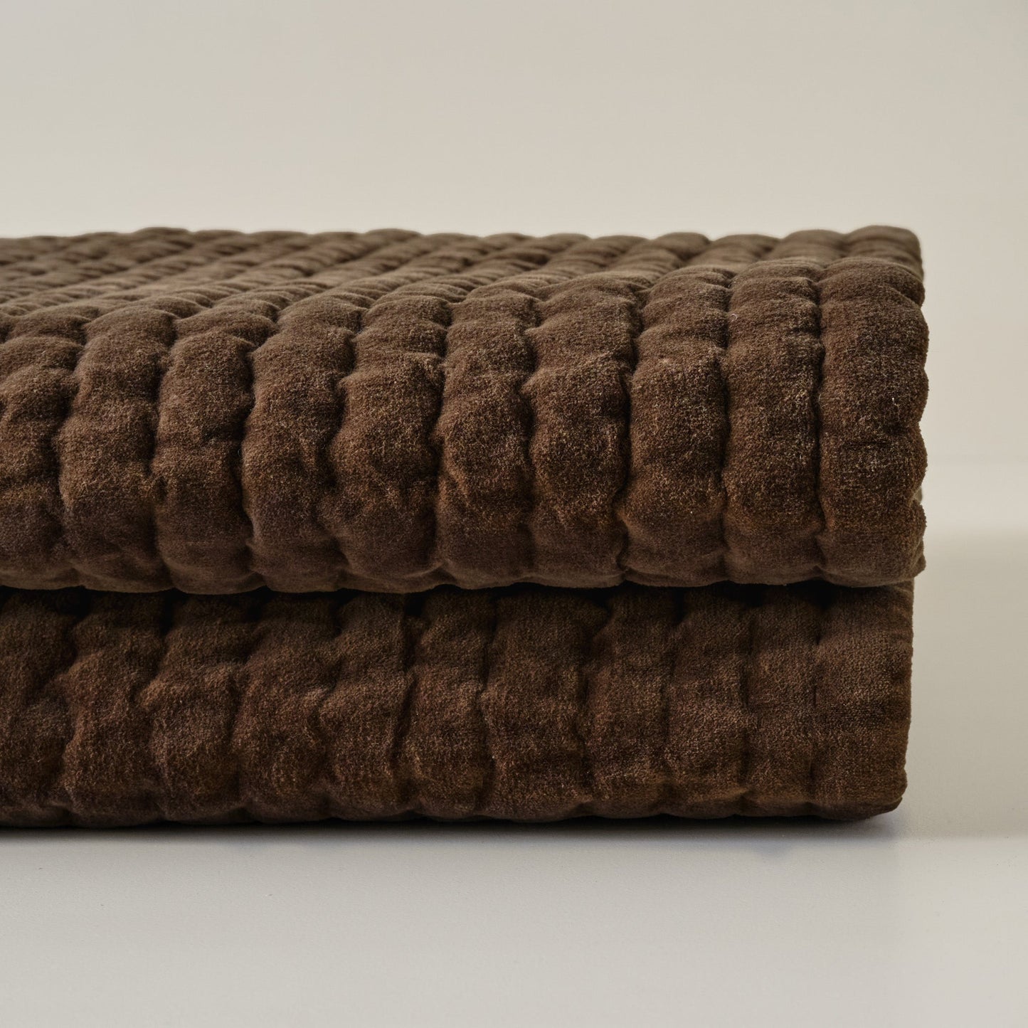 Audrey Velvet Block Print Quilt - Cedar