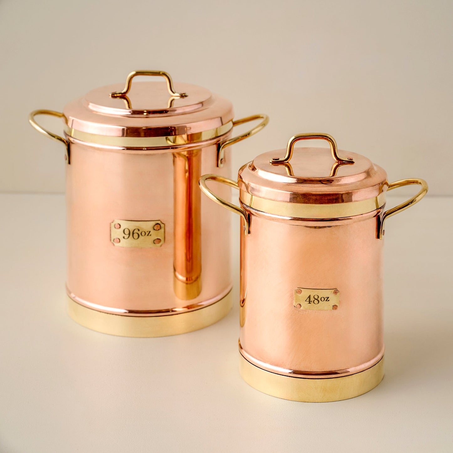 Vintage Inspired Copper + Brass Canister