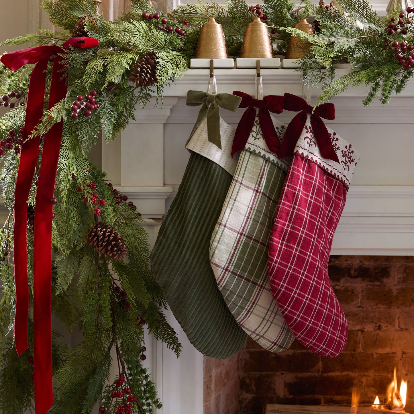 Vintage Red Plaid Stocking