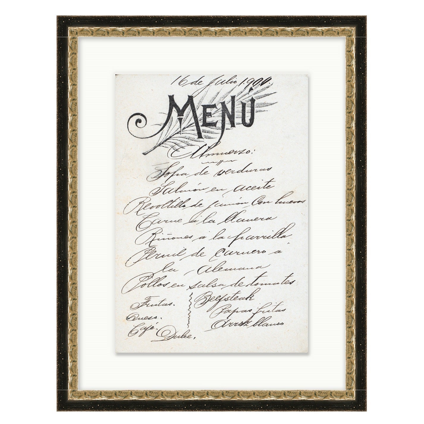 Vintage Menu II