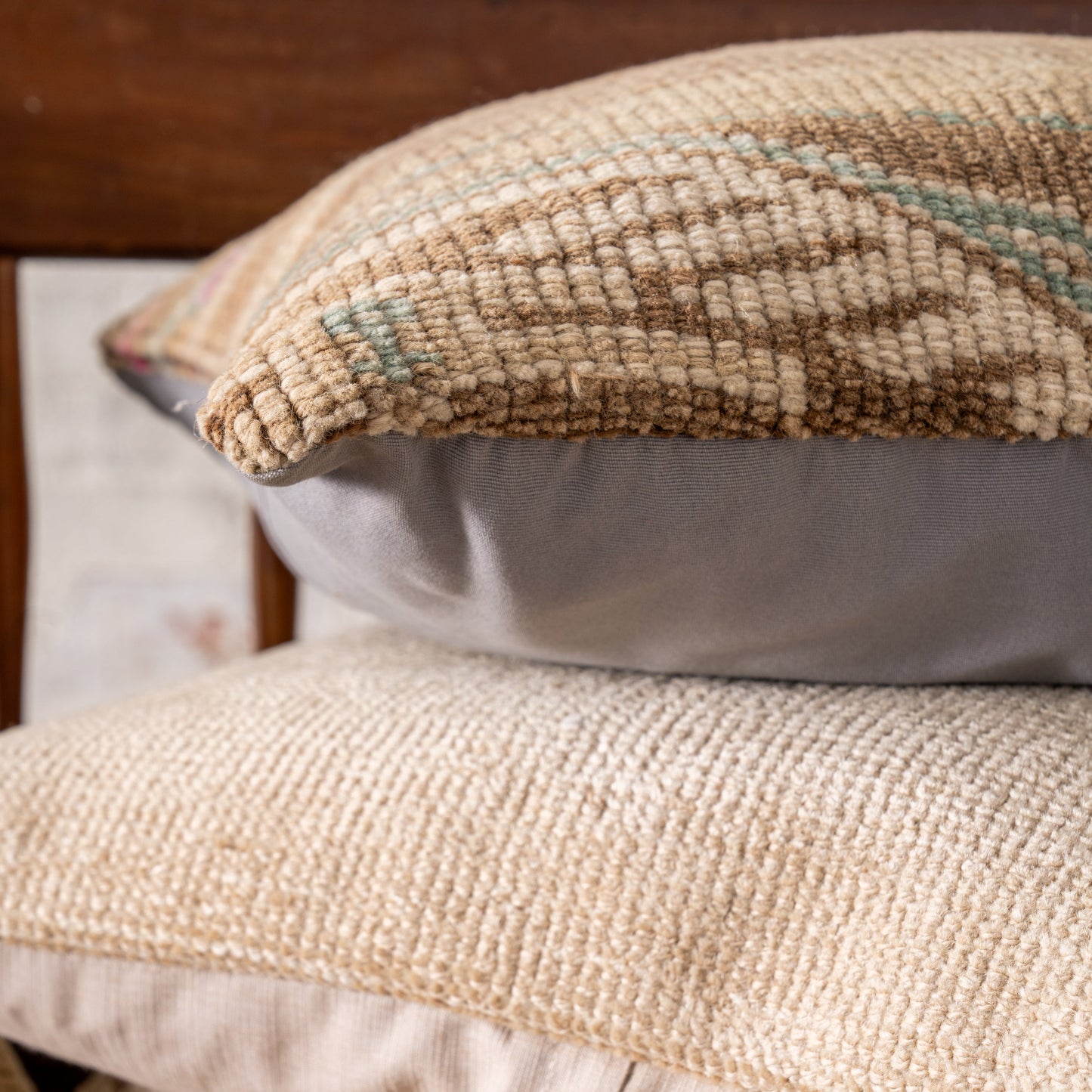 Vintage OAK Hand-Knotted Pillow