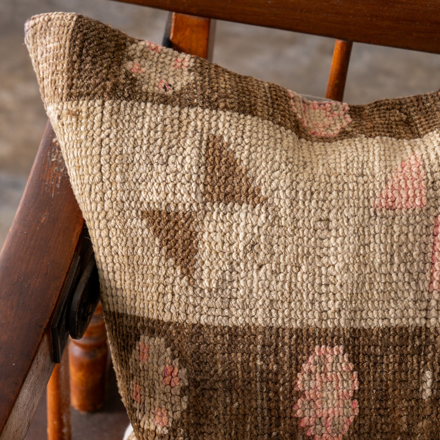 Vintage OAK Hand-Knotted Pillow
