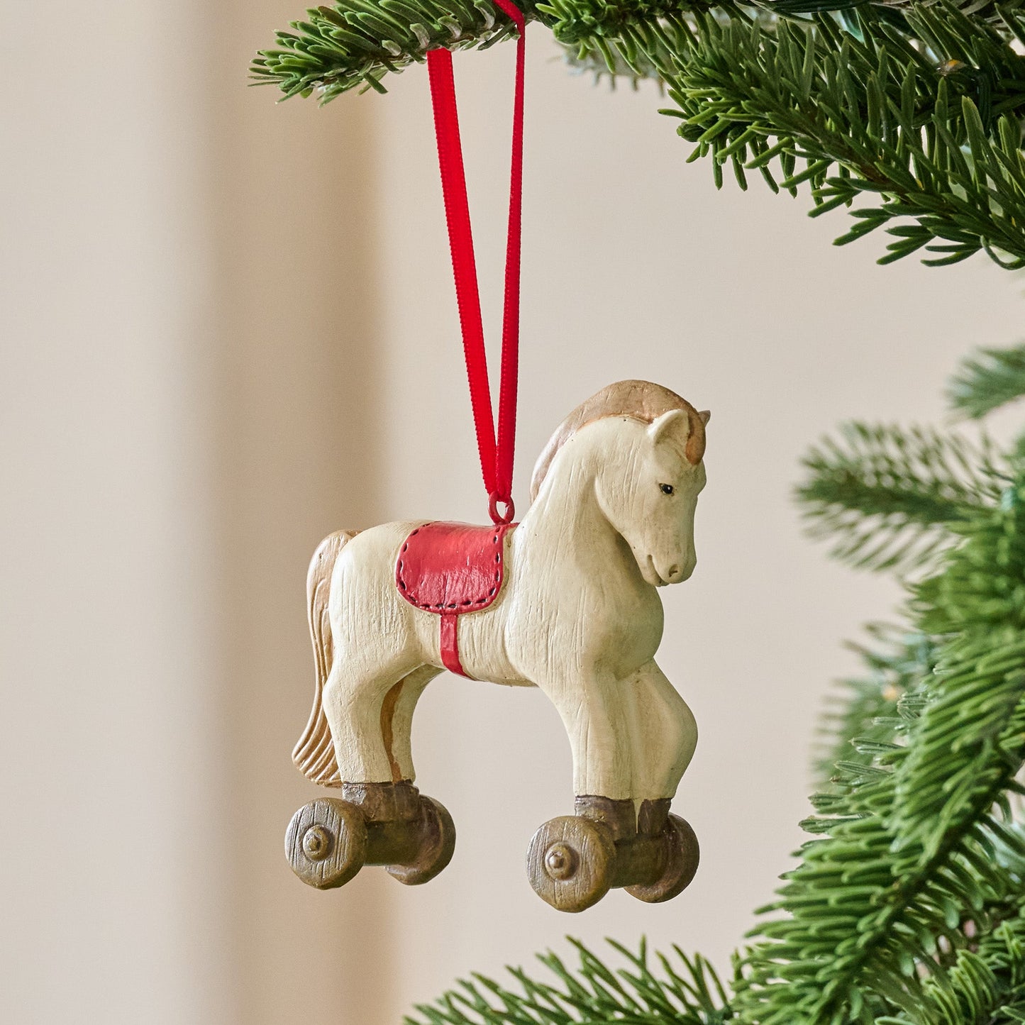 Vintage-Inspired Rocking Horse Ornament