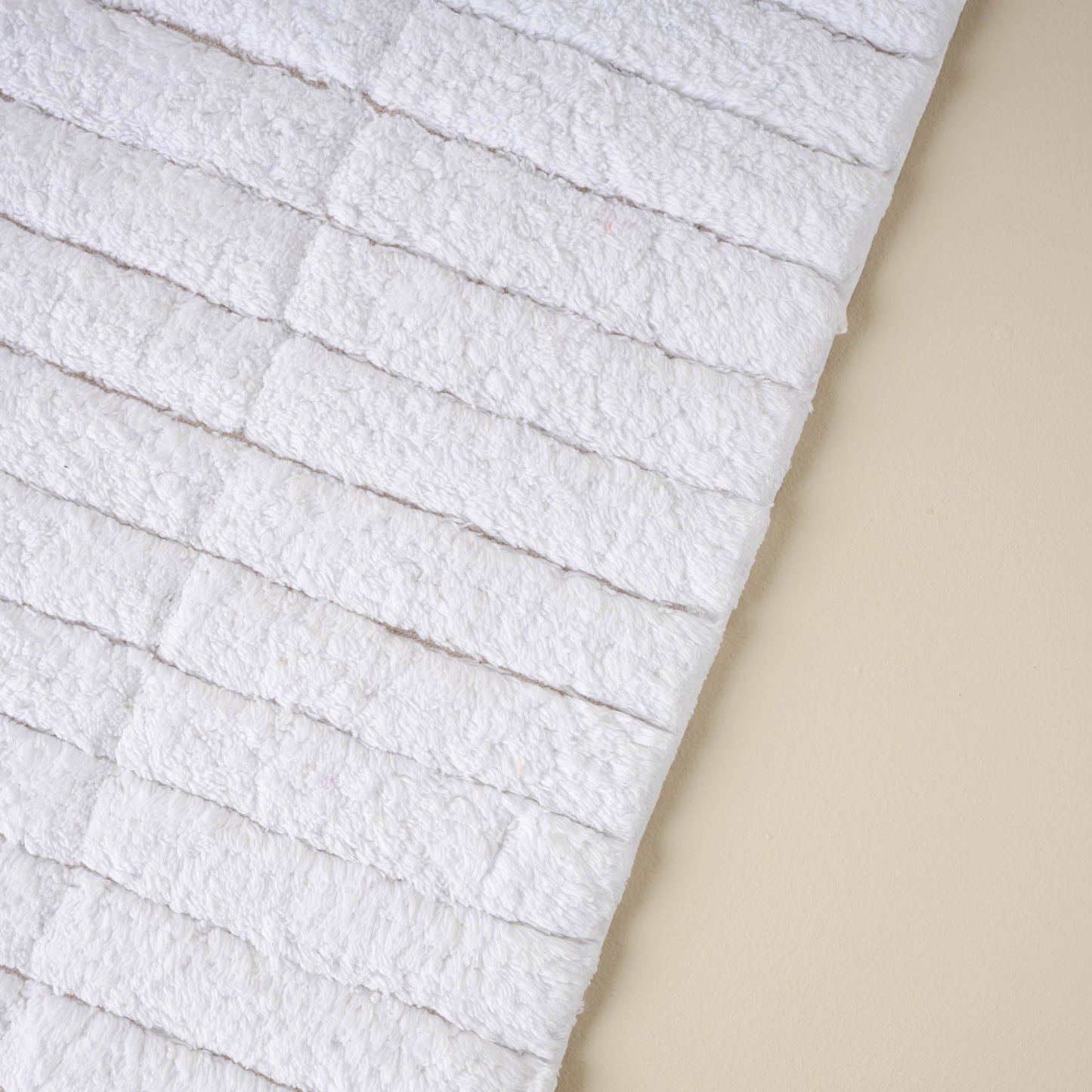 White Textured Bath Mat