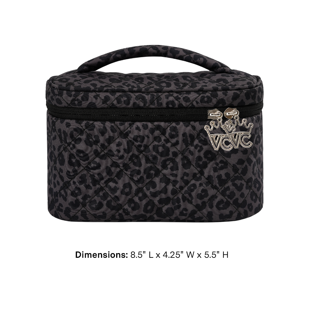 Black Leopard Vanity Bag
