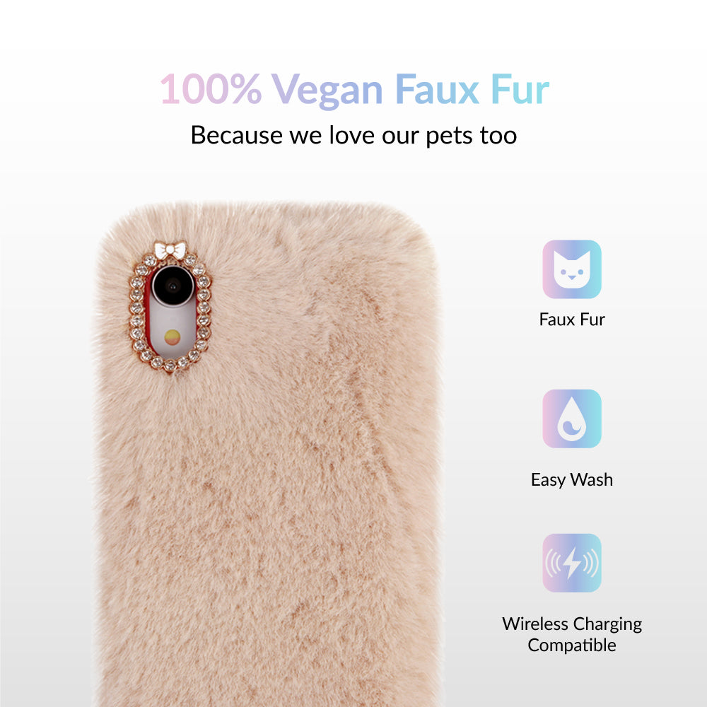 Beige Faux Fur iPhone Case