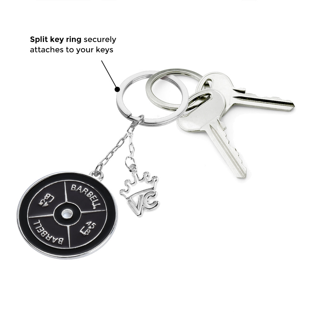 Barbell Keychain