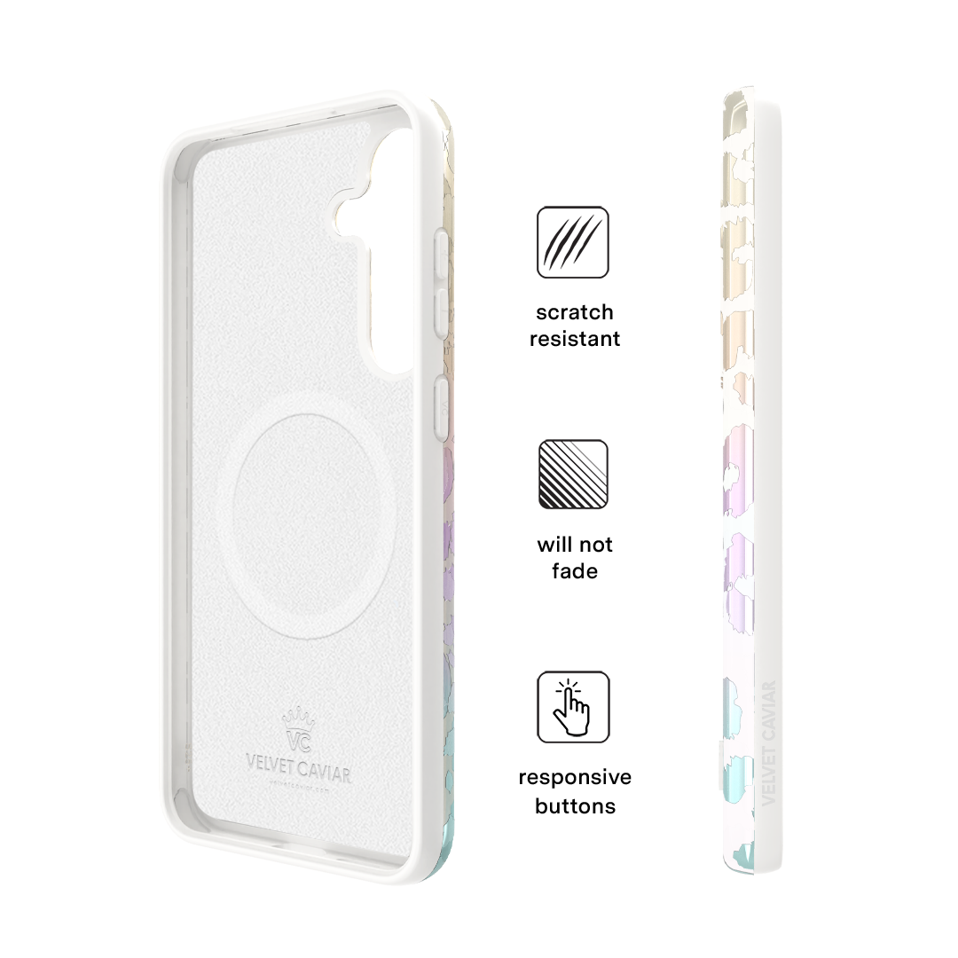 White Opal Leopard Samsung Case