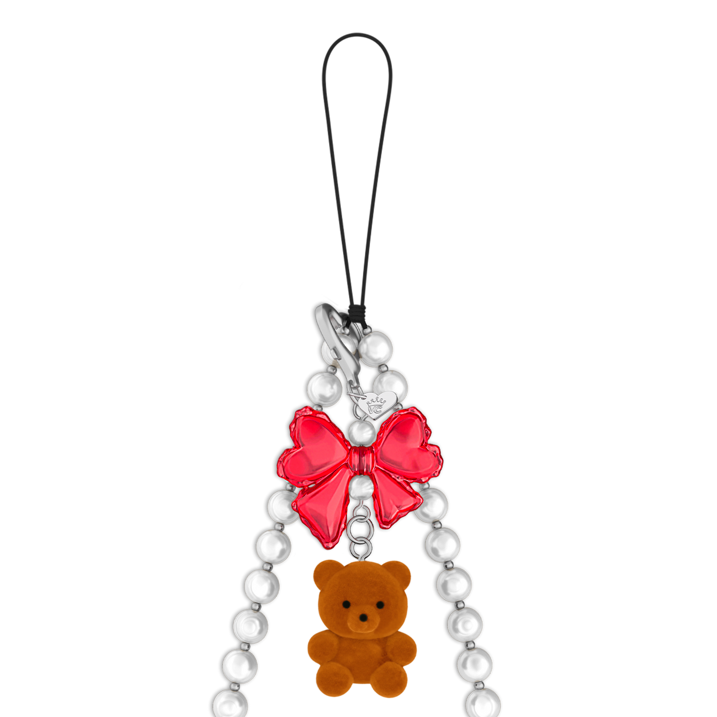 Winter Teddy Phone Charm