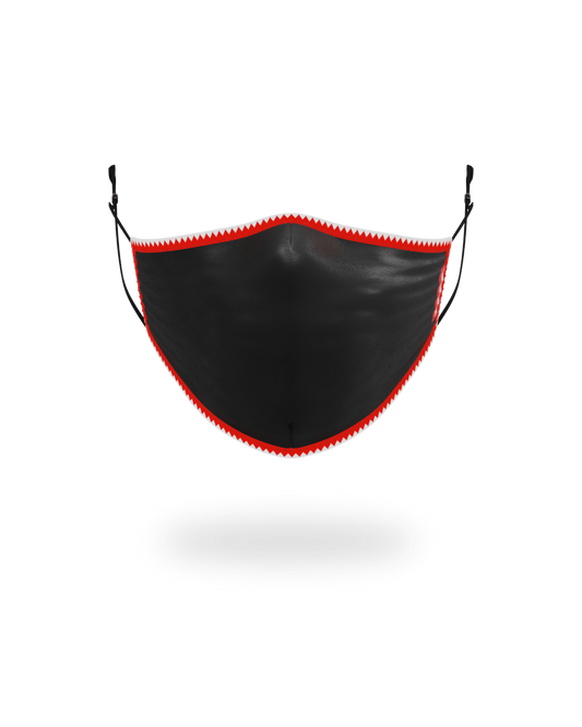 ADULT VERTICAL SHARK (BLACK) FORM-FITTING FACE MASK
