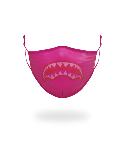 ADULT PINK SHARK FORM-FITTING FACE MASK