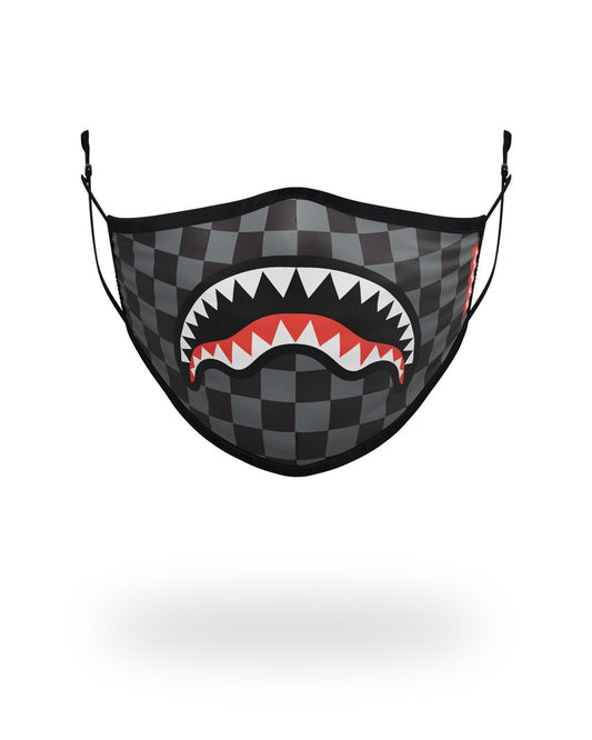 ADULT SHARKS IN PARIS (GREY) FORM FITTING FACE MASK