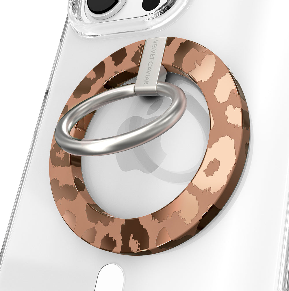 Bronze Chrome Leopard MagSafe Grip Ring