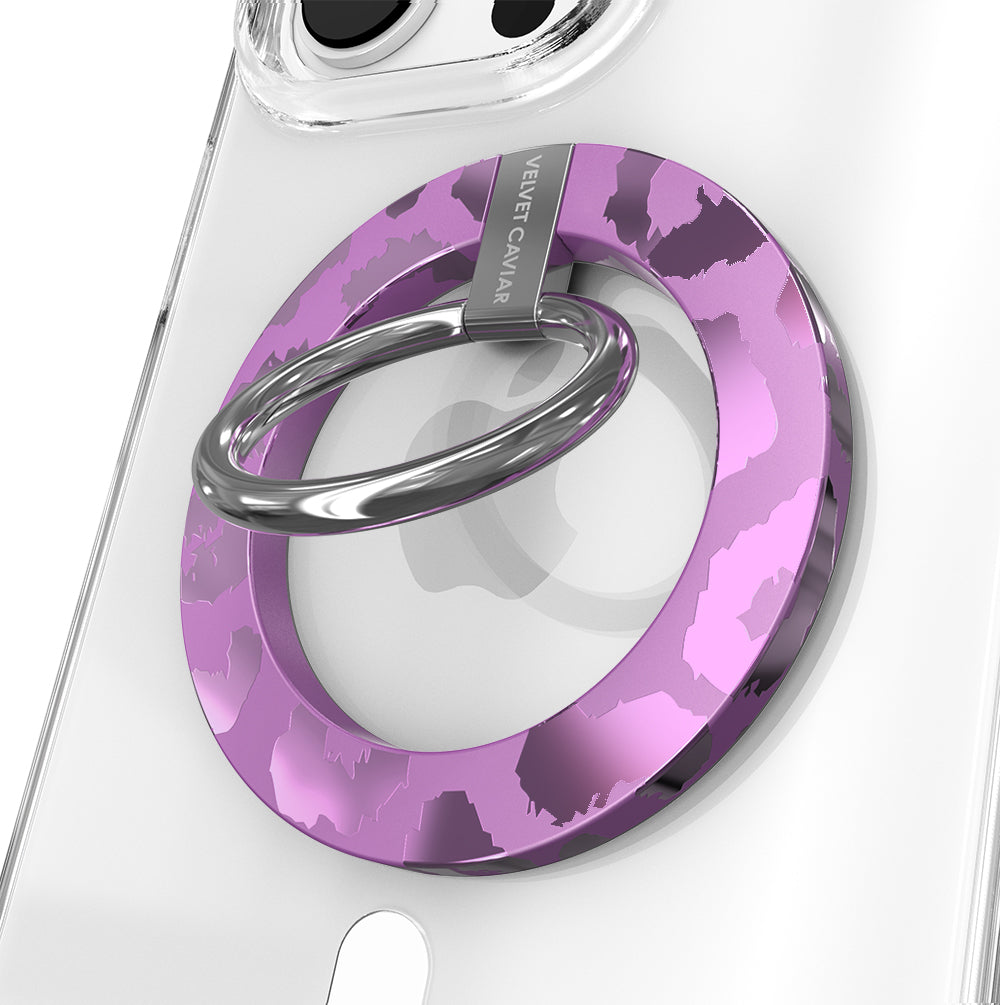 Amethyst Leopard MagSafe Grip Ring