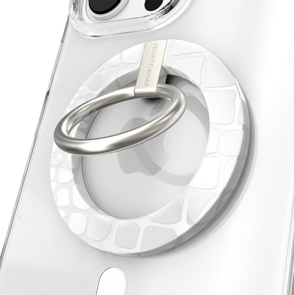 White Croc MagSafe Grip Ring