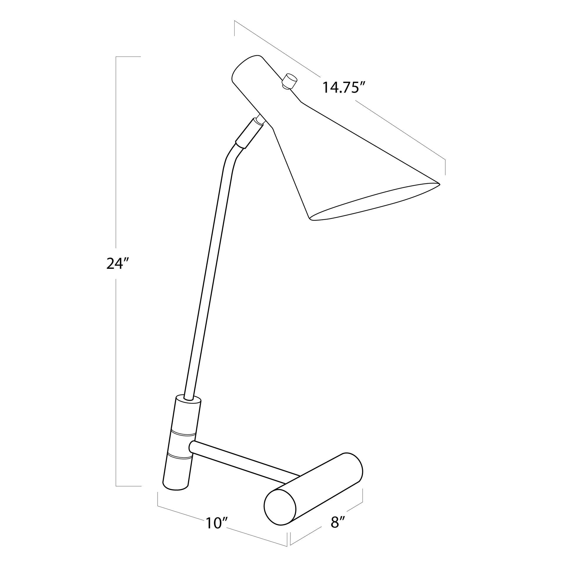 Wells Brass Task Lamp