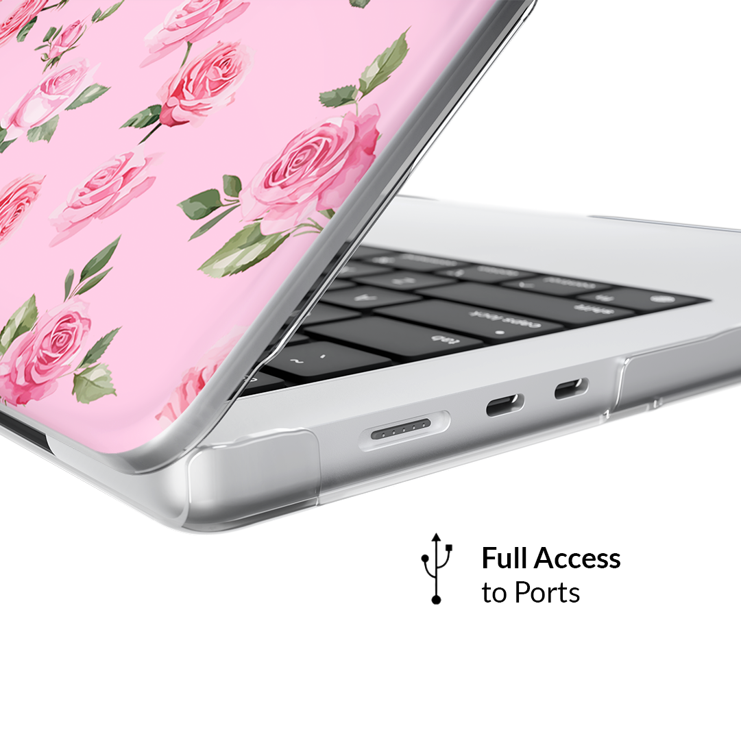 Baby Pink Roses MacBook Case
