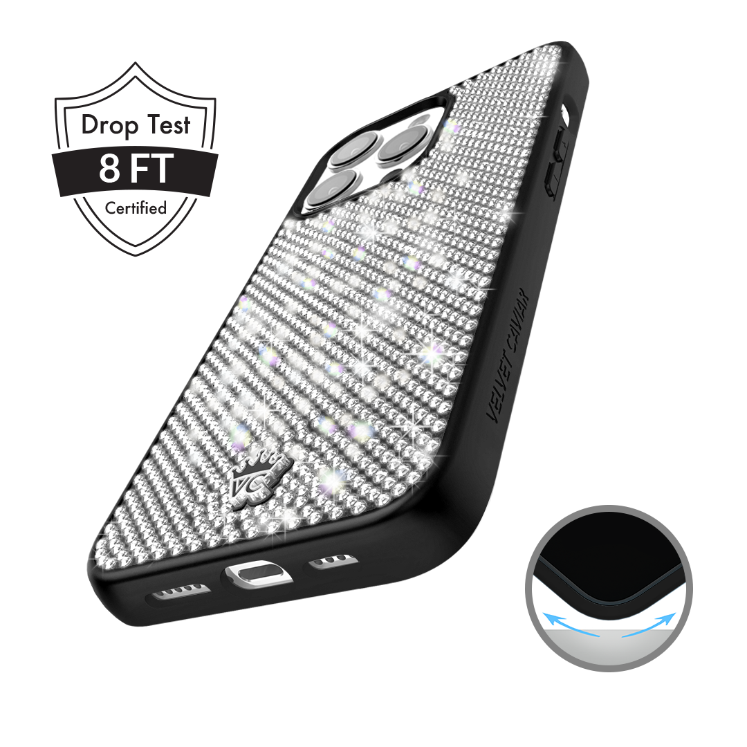 Black Caviar Crystals iPhone Case
