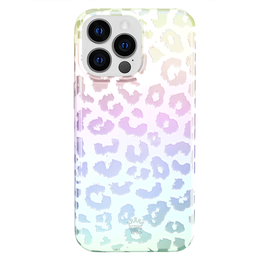 White Opal Leopard iPhone Case