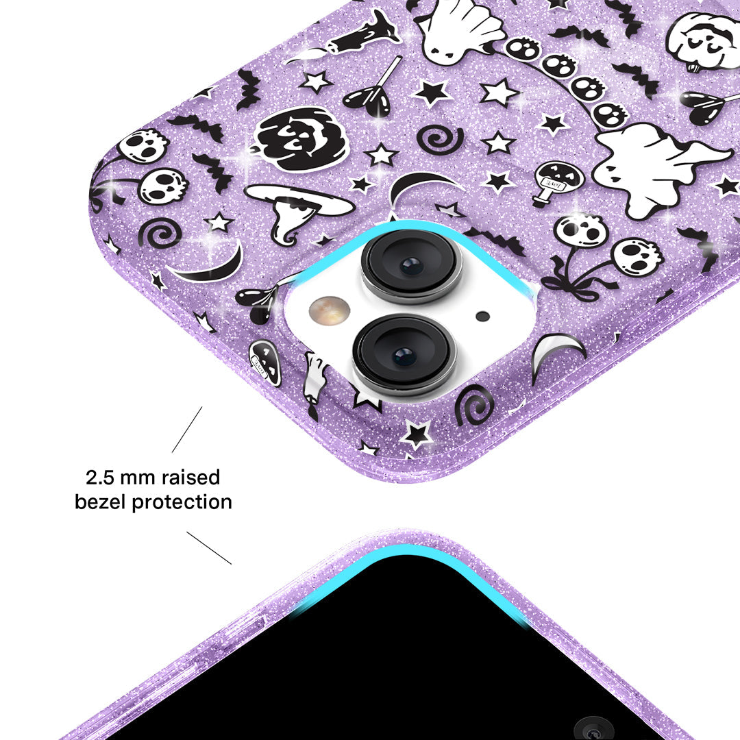Witchy Lilac Glitter iPhone Case